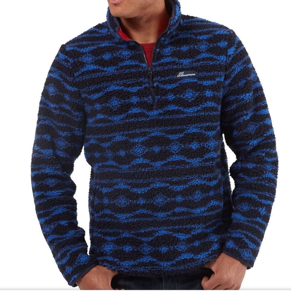 Craghoppers SAWREY HALF ZIP - Blue Navy Prt